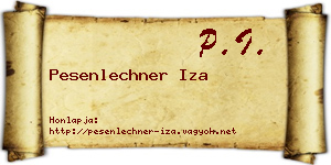 Pesenlechner Iza névjegykártya